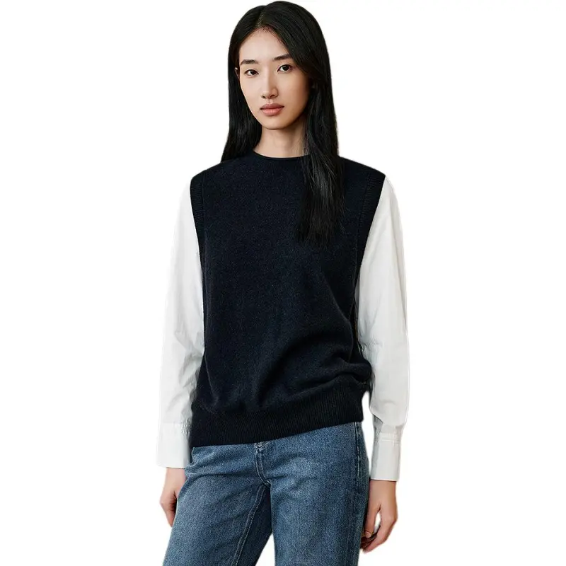 INSUN Cashmere Sweaters Women's Navy Blue-5