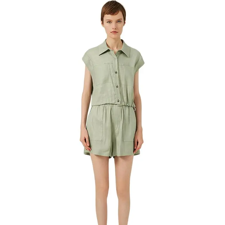 Anmani Casual Shorts Women's Dark Mist Green-2