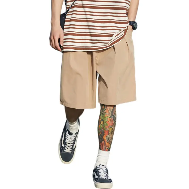 NewJnxs Cargo Shorts Unisex Khaki-1