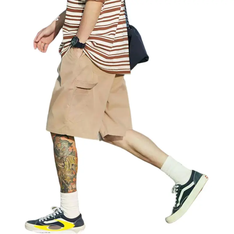 NewJnxs Cargo Shorts Unisex Khaki-2