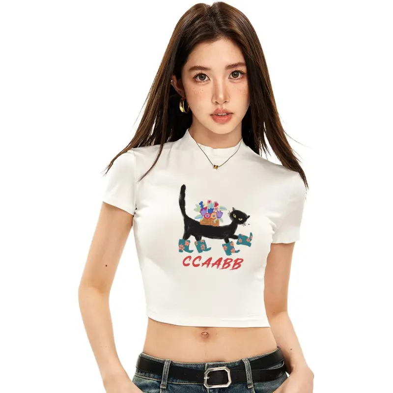 CCAABB Crop Tops Women's WHX/White Consider 1 Size Up-1