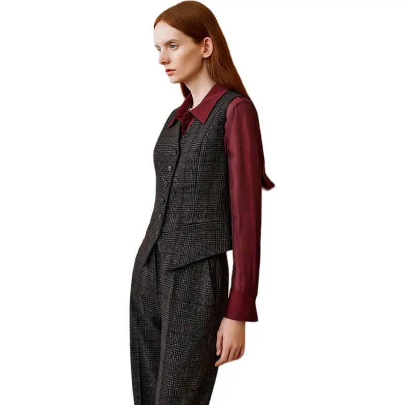 INSUN Vests Women's Dark Coffee-3