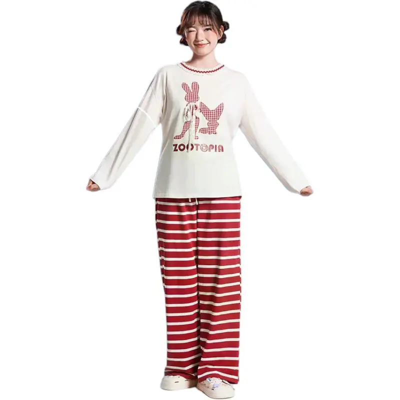 Disney Pajama Set Women's Rabbits Judy Stripes-1