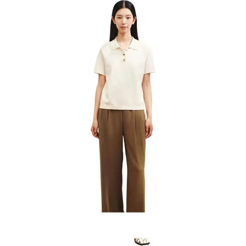 INSUN Polo Shirts Women's Ecru-1