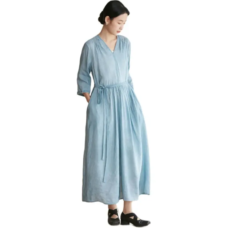 JIXIANGYUER Long Sleeved Dress Women's-3