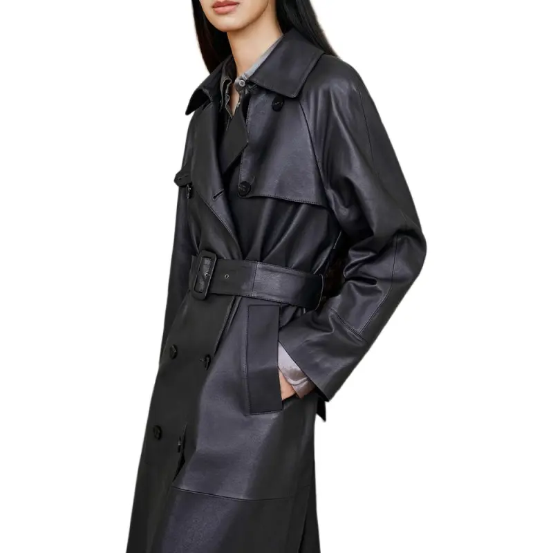 INSUN Leather Jackets Women's Dark Gray-3