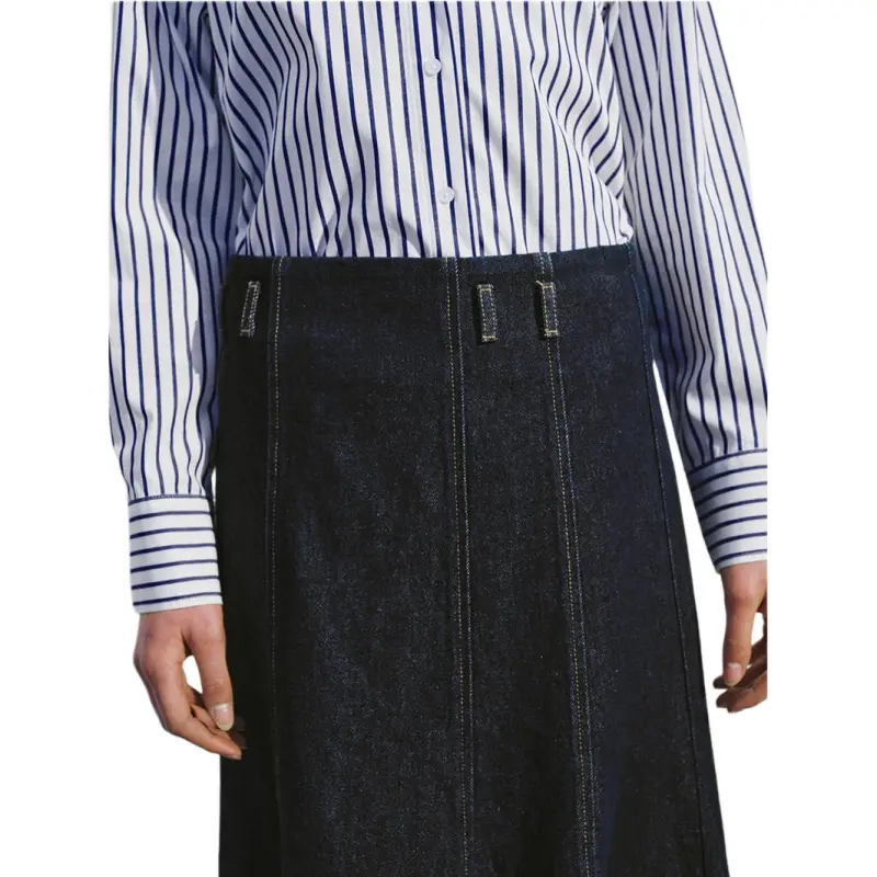 URBAN REVIVO Denim Long Skirt Women's-4