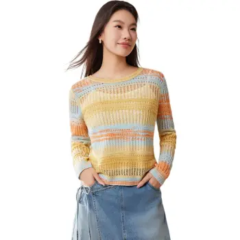 Love To Serve Casual Suit Women's Yellow Blue Stripes