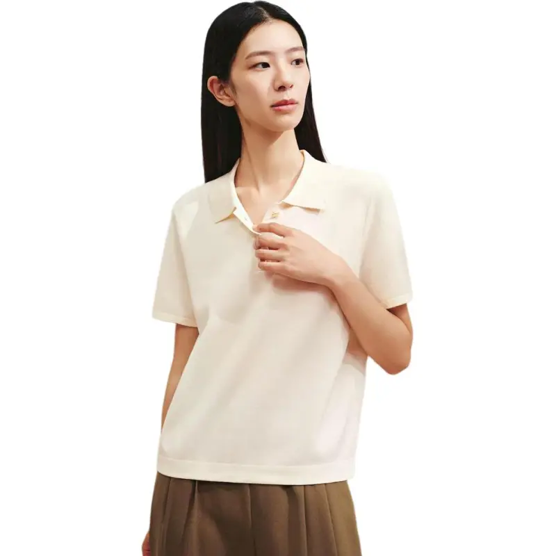 INSUN Polo Shirts Women's Ecru-2