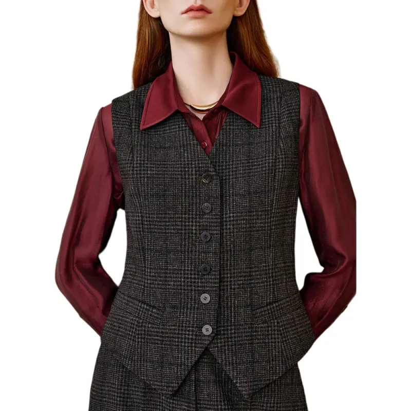 INSUN Vests Women's Dark Coffee-4