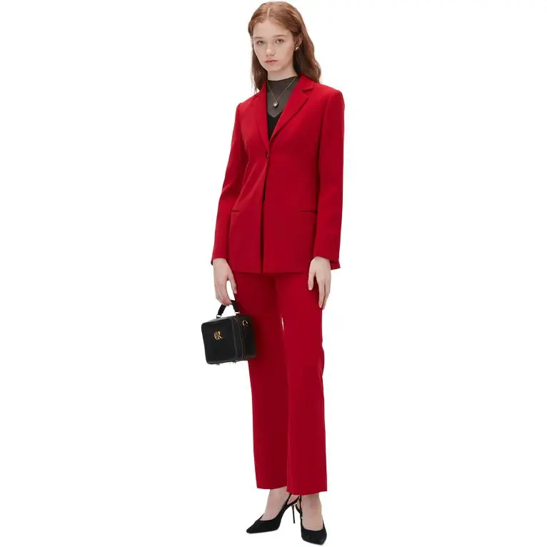 Caroline Suit Trousers Women's Red-4