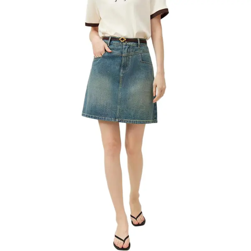 FANSILANEN Denim Short Skirts Women's-1