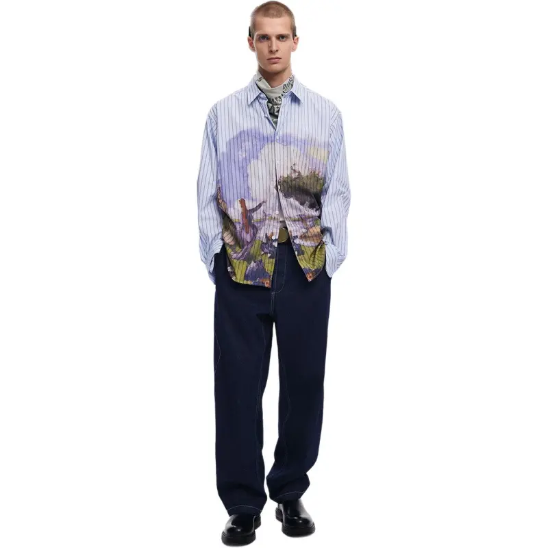 Desigual Shirts Men Blue Print-1