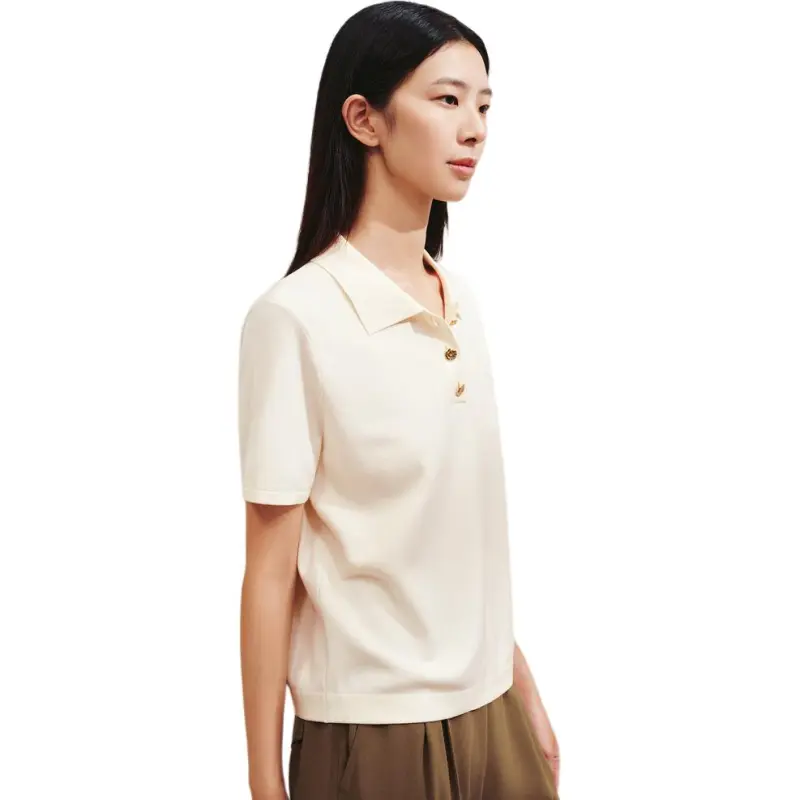 INSUN Polo Shirts Women's Ecru-3