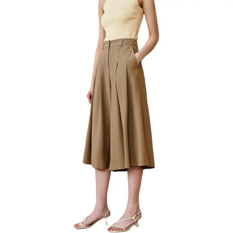 INSUN Casual Pants Women's Khaki-3