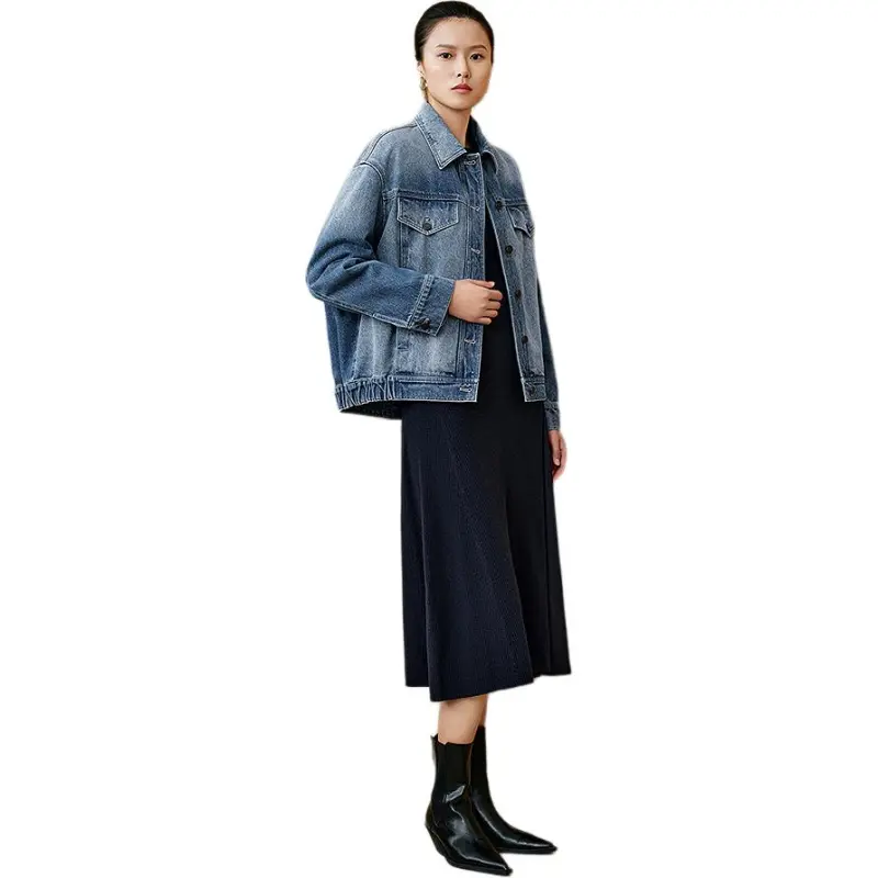 INSUN Denim Jackets Women's Slate Blue-3