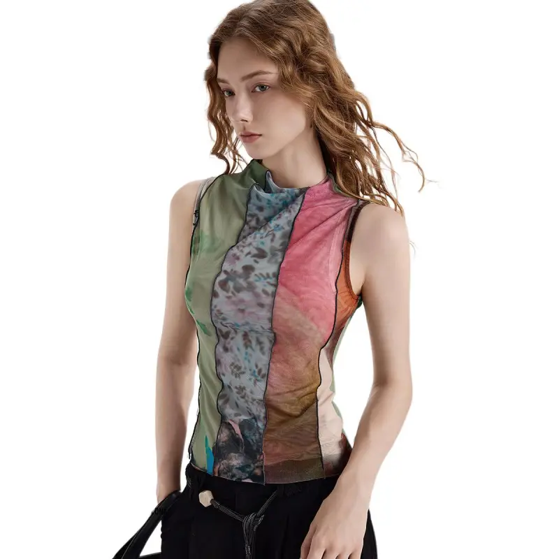 Desigual Tank Tops Women's Multicolor Print-3