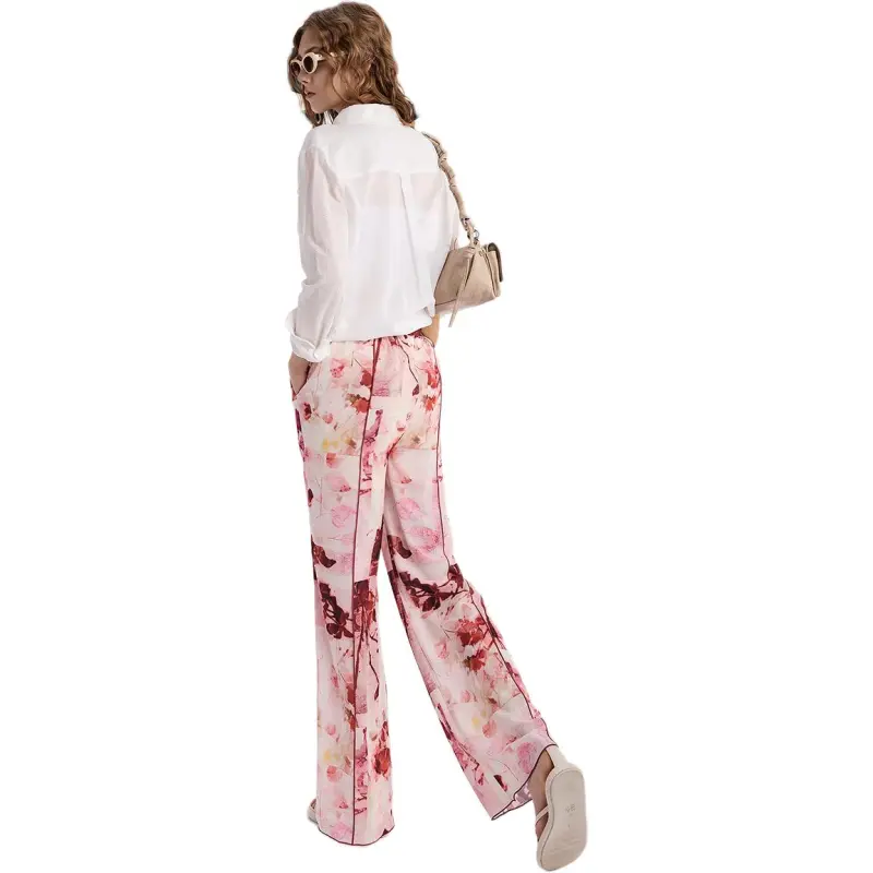 Desigual Casual Pants Women's Pink With Print-4