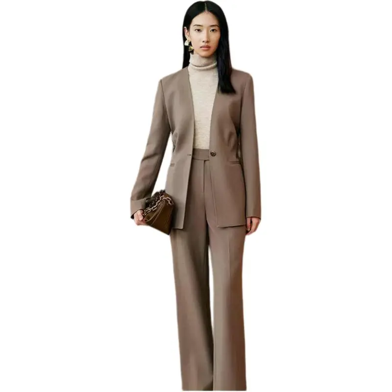INSUN Business Suits Women's Light Chestnut-2