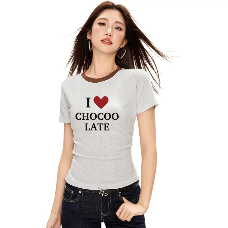  CHOCOOLATE T Shirt Women's White Gray-1