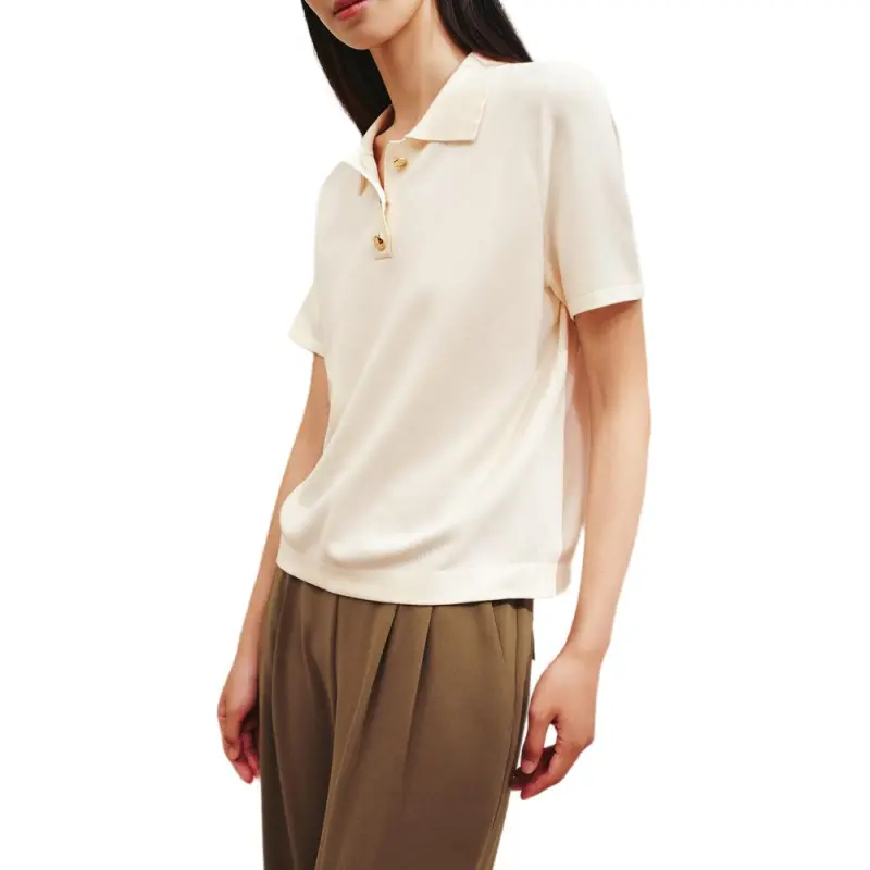 INSUN Polo Shirts Women's Ecru-4