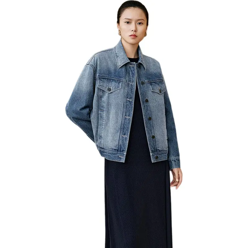 INSUN Denim Jackets Women's Slate Blue-5