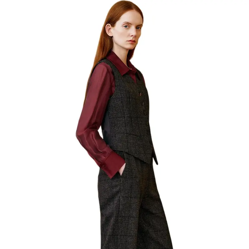 INSUN Vests Women's Dark Coffee-5