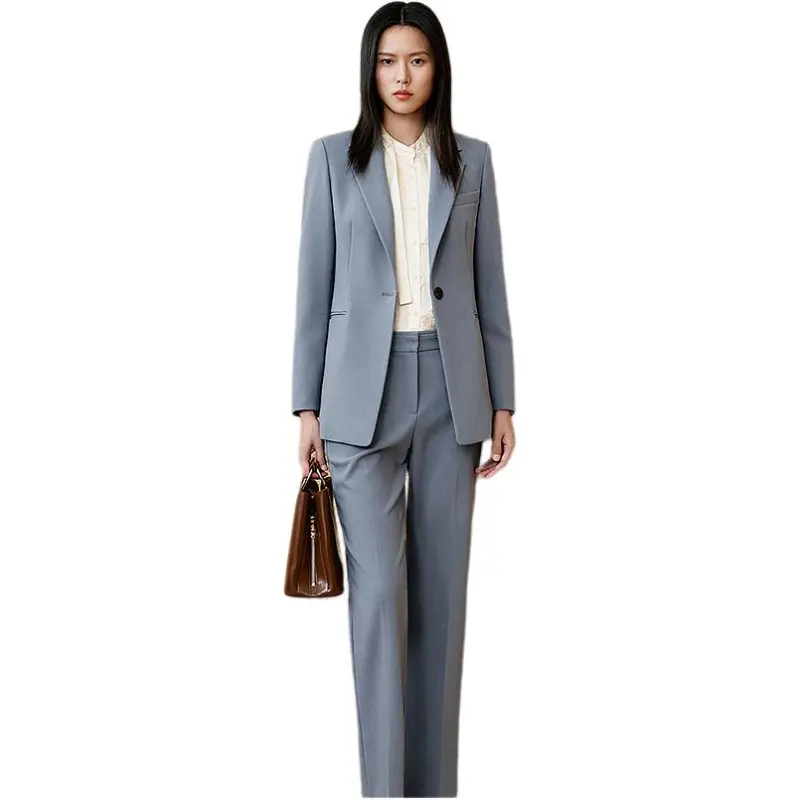 INSUN Suit Trousers Women's Slate Blue-2