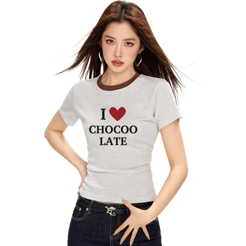  CHOCOOLATE T Shirt Women's White Gray-2