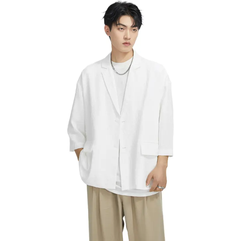 HERBEL Business Suits Men White-2