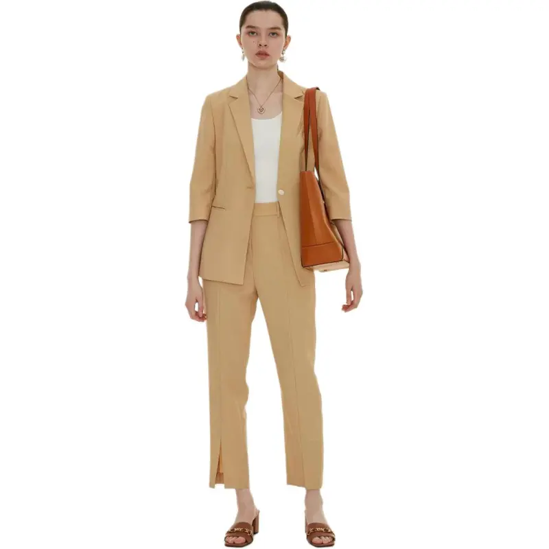 Caroline Suit Trousers Women's Ginger Yellow-4