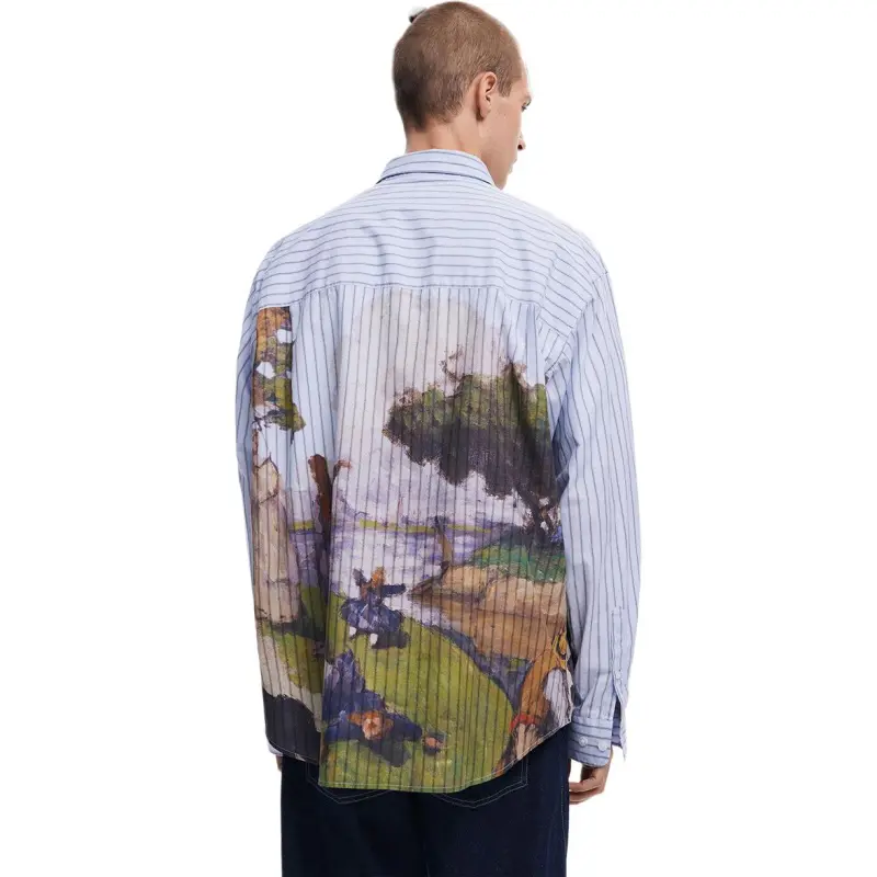 Desigual Shirts Men Blue Print-4
