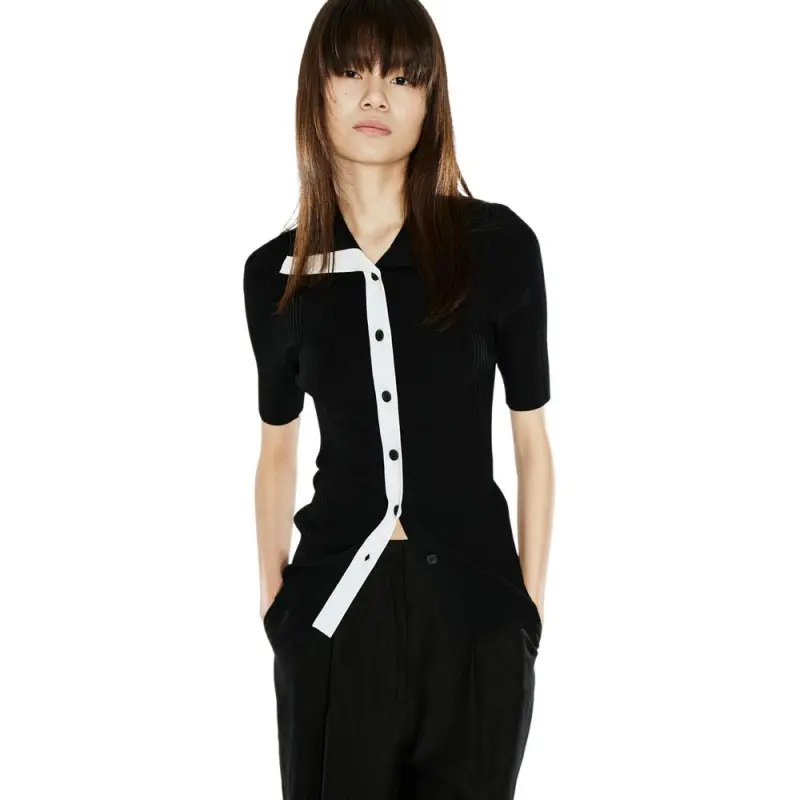 COVERINS Knitwear Women's Black White-1