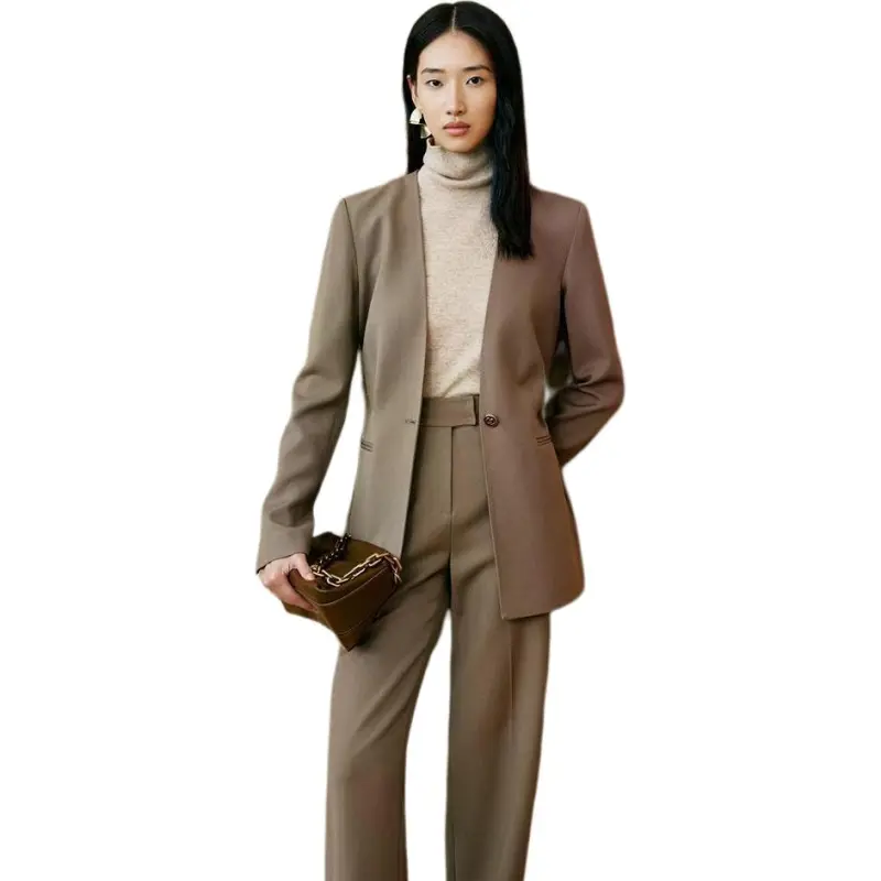 INSUN Business Suits Women's Light Chestnut-4