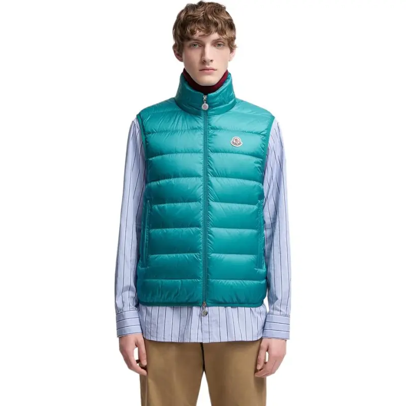 Moncler Vests Men Turquoise-1
