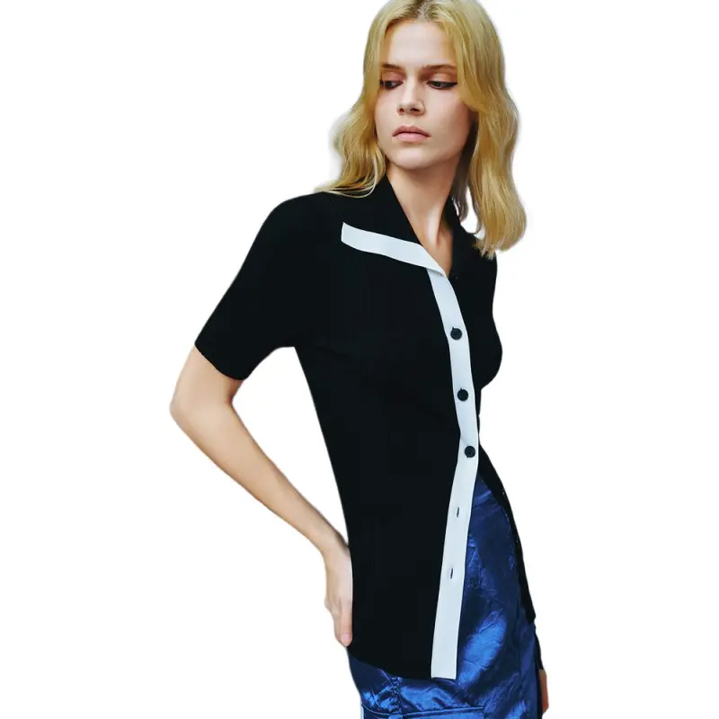 COVERINS Knitwear Women's Black White-2