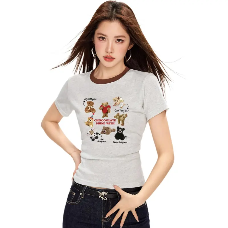  CHOCOOLATE T Shirt Women's White Gray-2