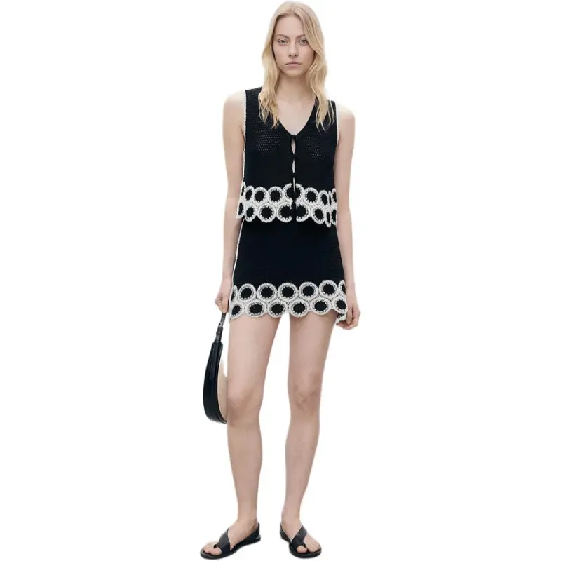 MANGO Tank Tops Women's Black Top-2