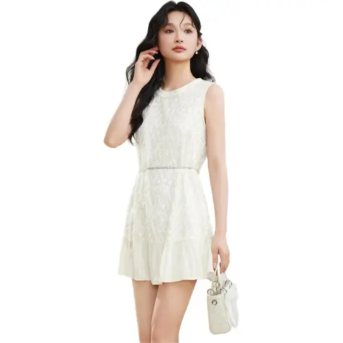 Love To Serve Sleeveless Dress Women's Apricot