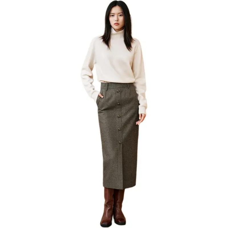 INSUN Casual Long Skirt Women's-3