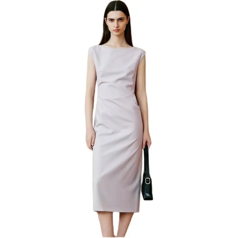 INSUN Sleeveless Dresses Women's Smoky Purple-1