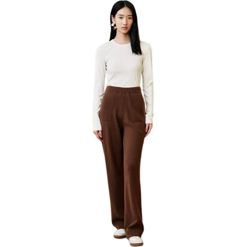 INSUN Casual Pants Women's Camel-4