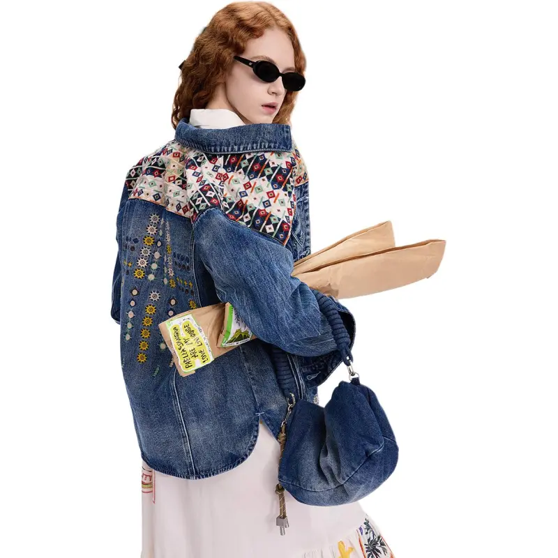 Desigual Denim Jackets Women's Medium Blue Denim-1