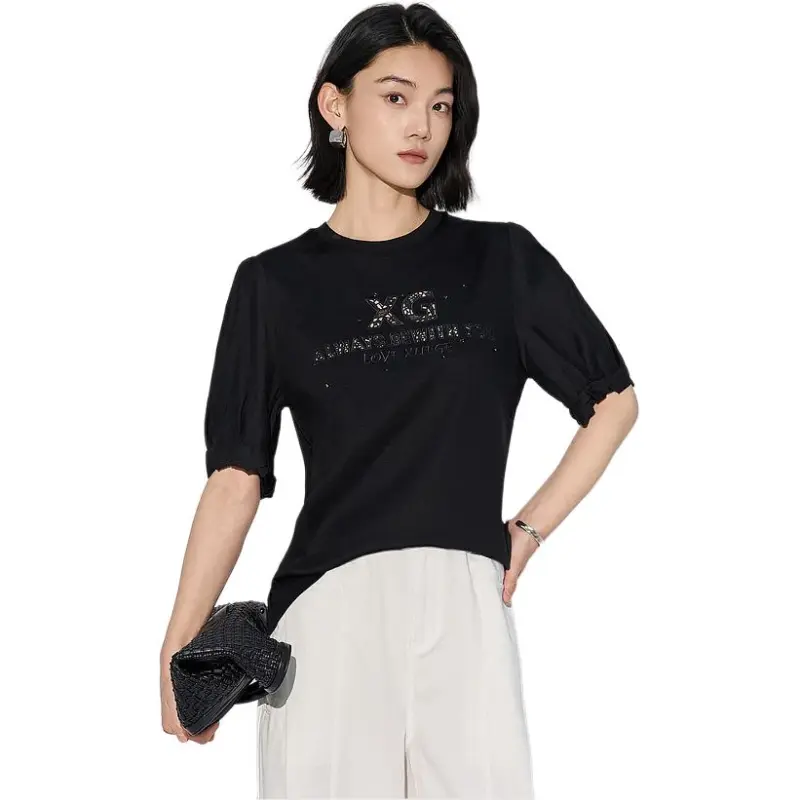 XG T Shirts Women's Black-3