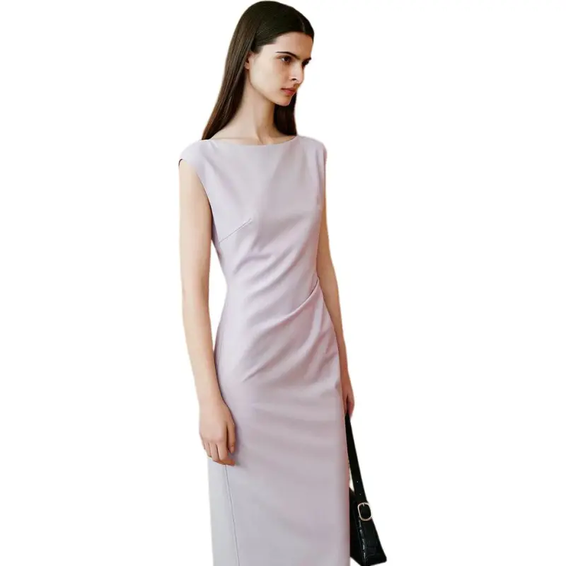 INSUN Sleeveless Dresses Women's Smoky Purple-2