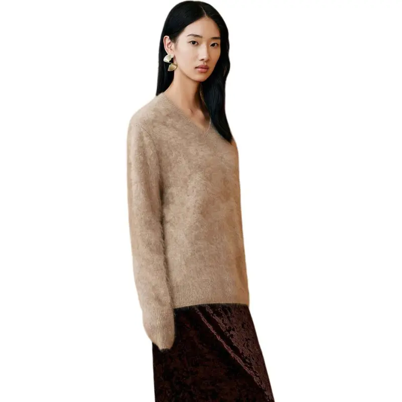 INSUN Cashmere Sweaters Women's Light Chestnut-1