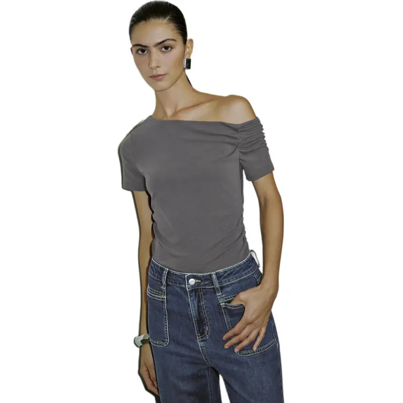 URBAN REVIVO T Shirts Women's Dark Gray-3