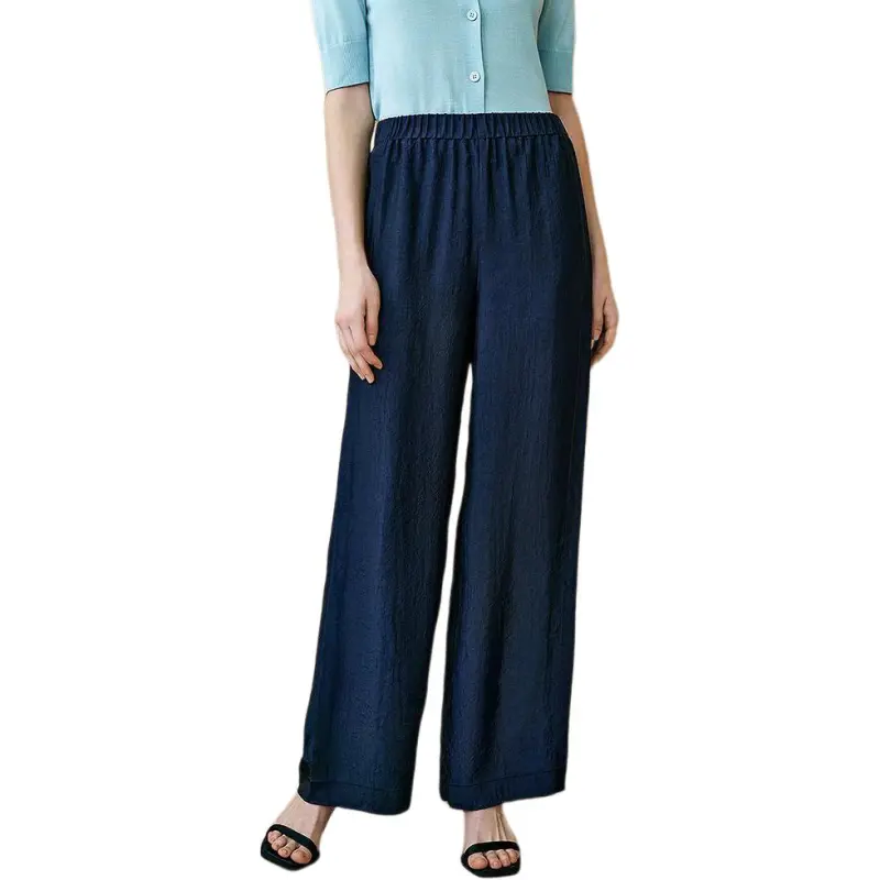 INSUN Casual Pants Women's Navy Blue-2