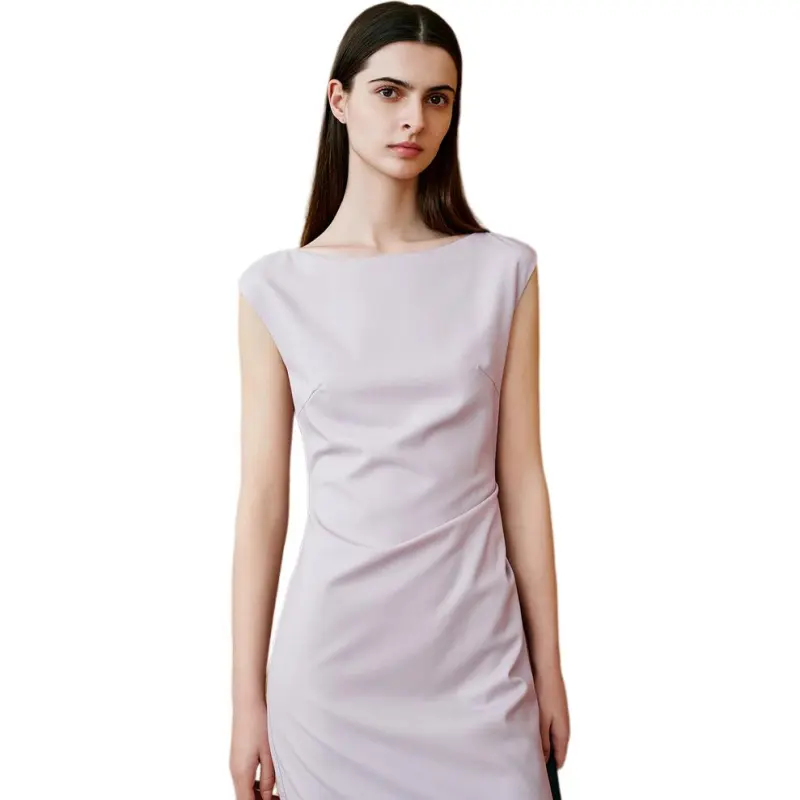INSUN Sleeveless Dresses Women's Smoky Purple-3