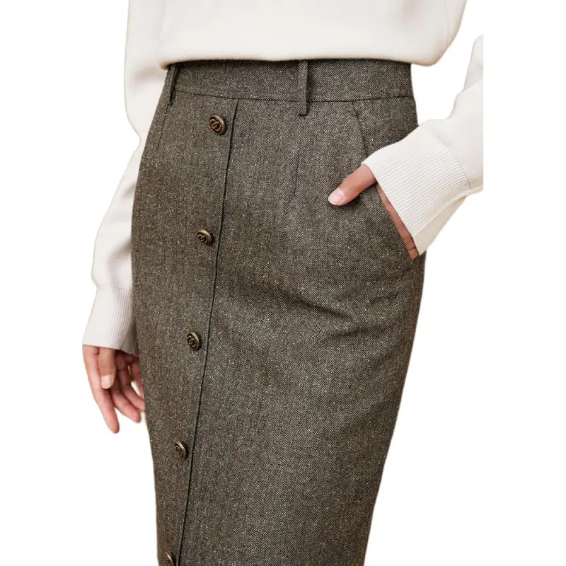 INSUN Casual Long Skirt Women's-5